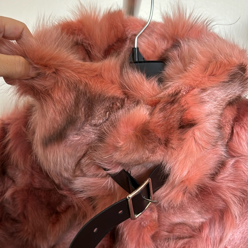 NWT Genuine Pink Fox Fur Coat  Only One Available - Picture 5 of 16